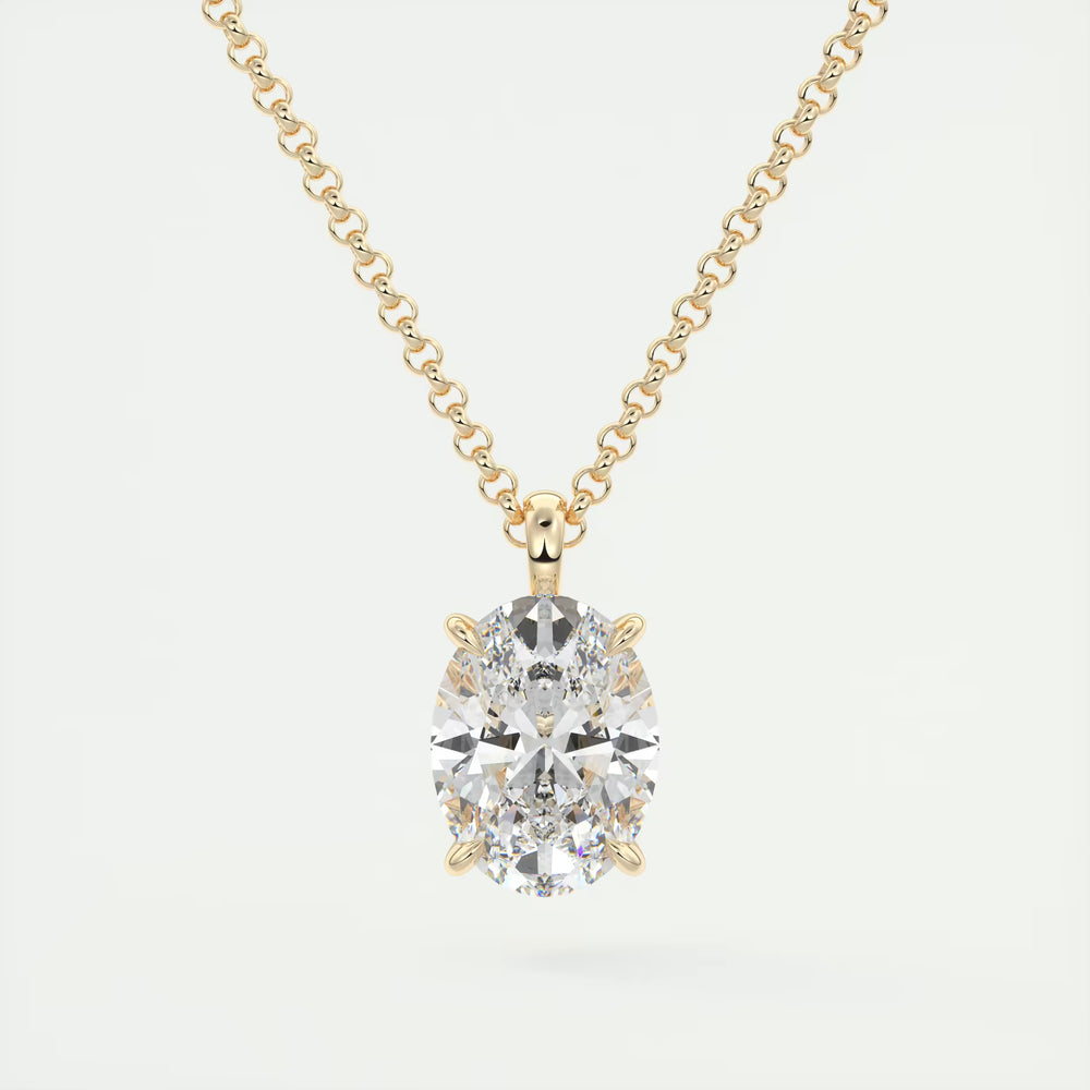 Oval Cut Diamond Pendant
