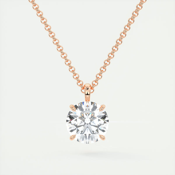 Round Cut Diamond Pendant