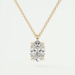 Намисто з овальним діамантом