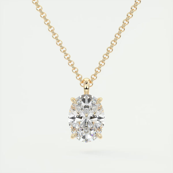 Намисто з овальним діамантом