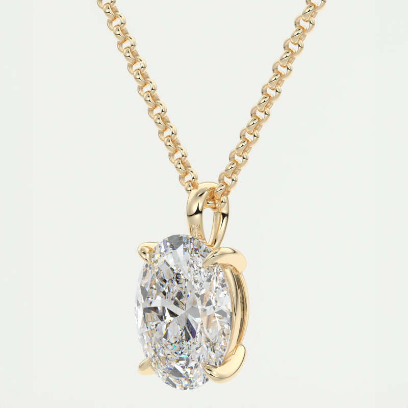 Oval Cut Diamond Pendant