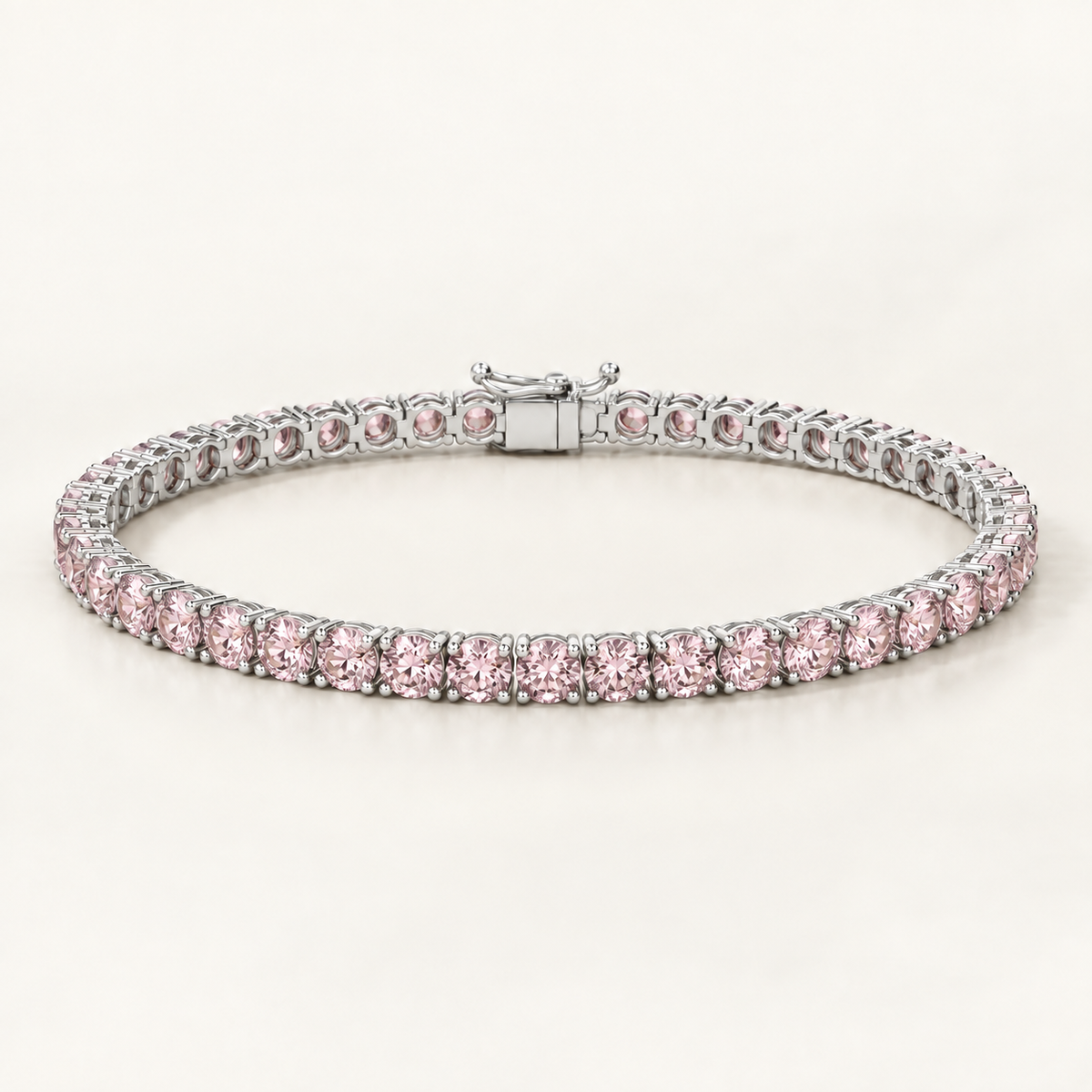 Remuse signature — Blush Pink, Sterling Silver. AI design visualization; final specifications pending sample approval.