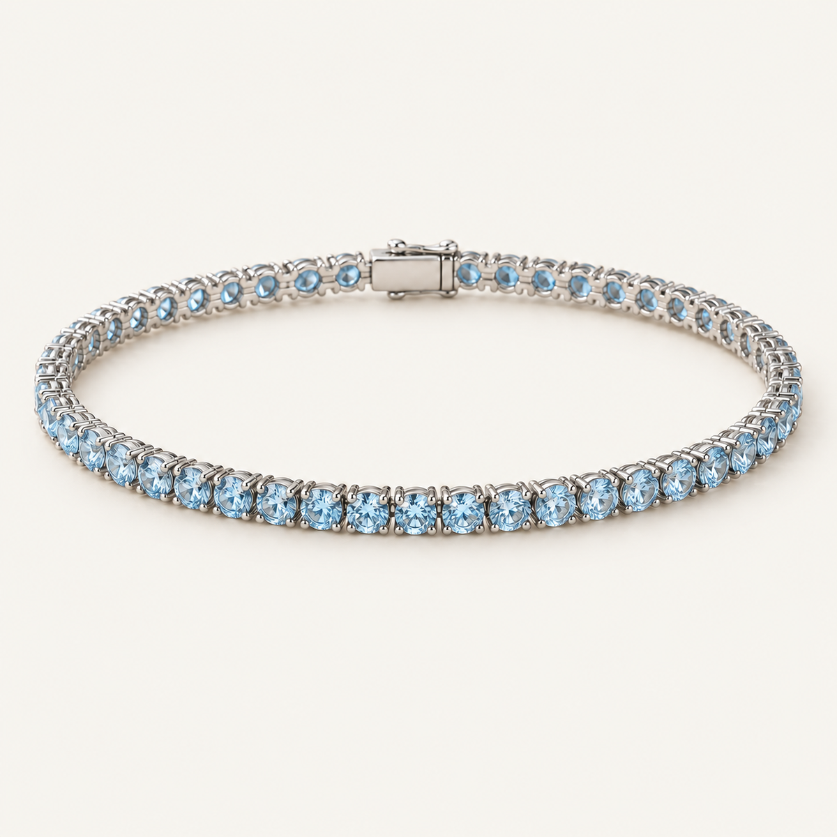 Remuse Signature — Glacier Blue, Sterling Silver. AI design visualization; final product details subject to sample approval.