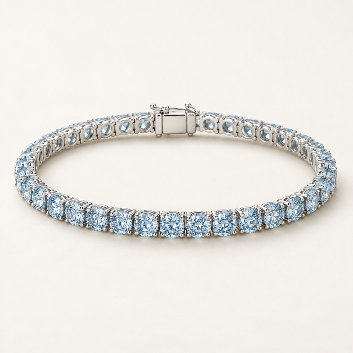Remuse statement — Glacier Blue, Sterling Silver. AI design visualization; final specifications pending sample approval.