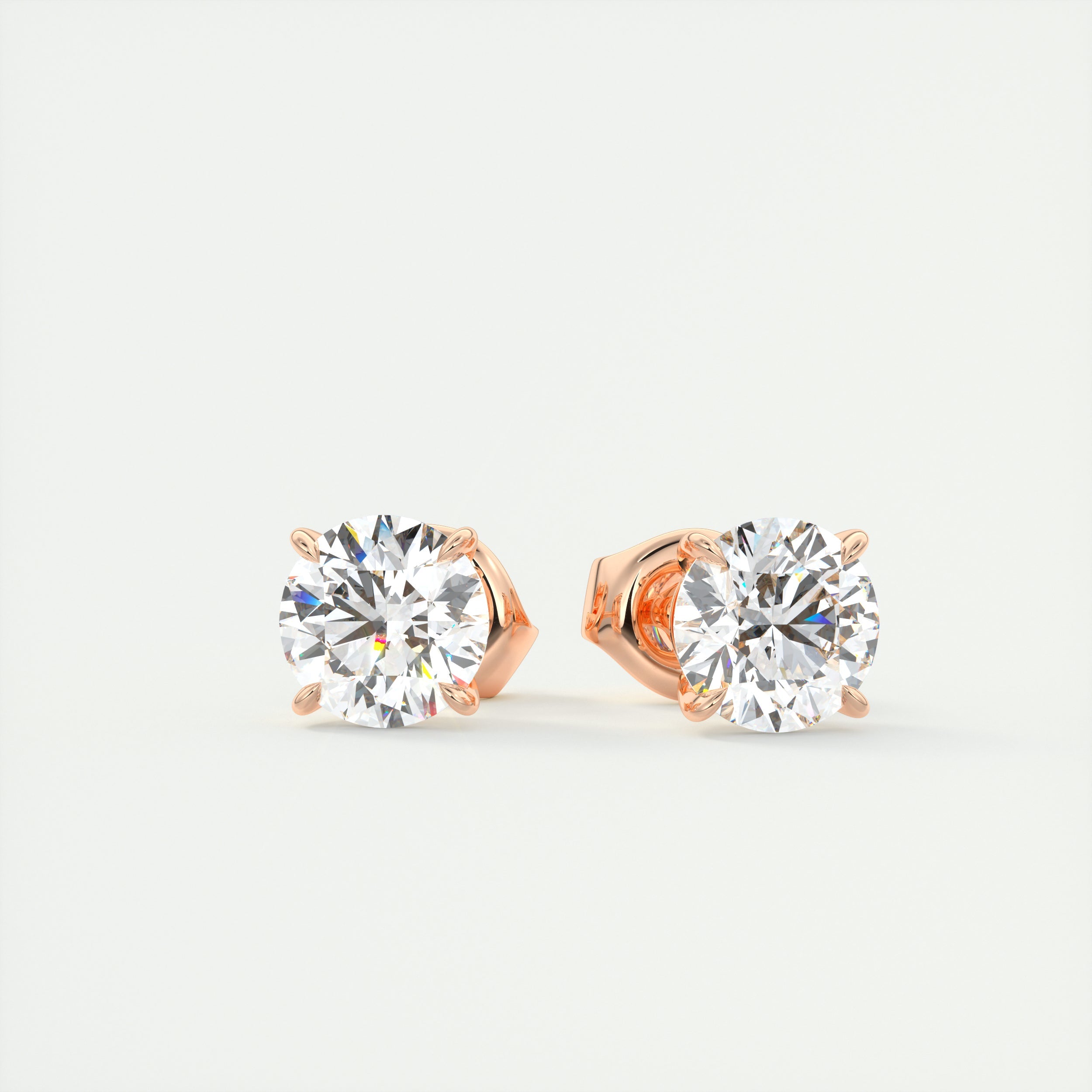 Round Brilliant Diamond Stud Earrings