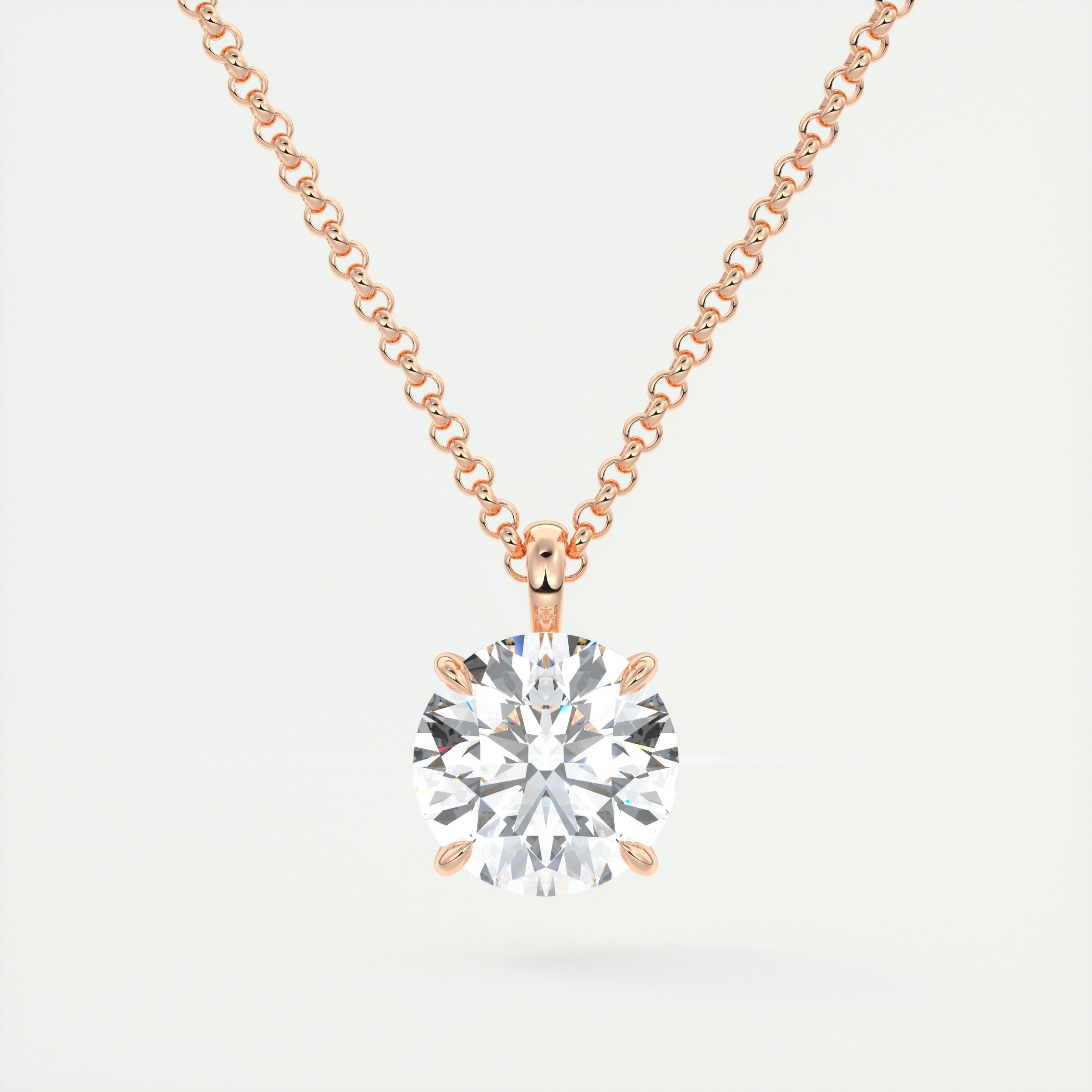 Round Cut Diamond Pendant