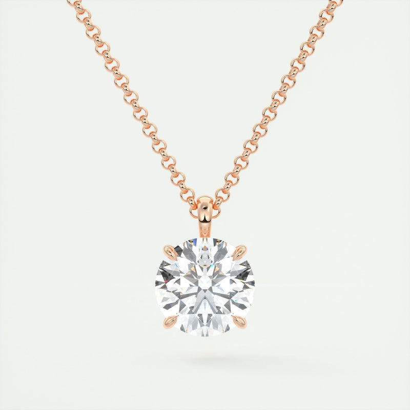 Round Cut Diamond Pendant
